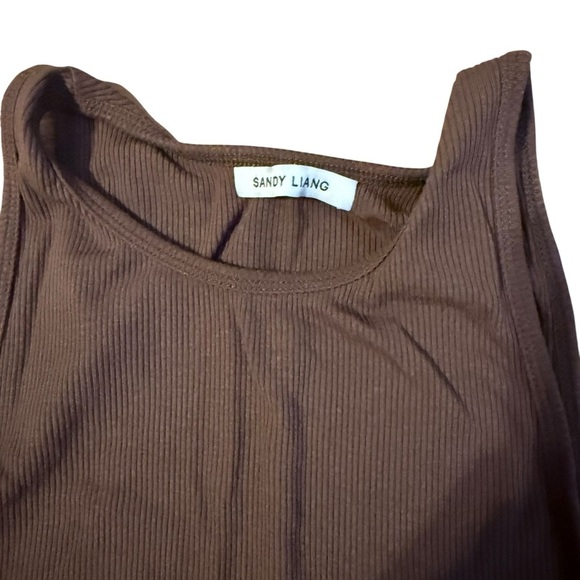 SANDY LIANG SLIGHT TANK - COCOA Size Small - Picture 4 of 5